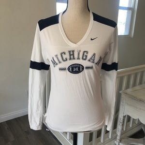 Nike University of Michigan Team Tee Shirt Size S